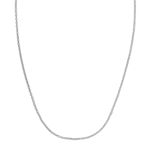 Cadena de cable doble extensible en oro blanco de 14k (1.40 mm)