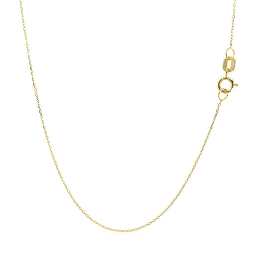 Collar de oro amarillo de 14k con luna