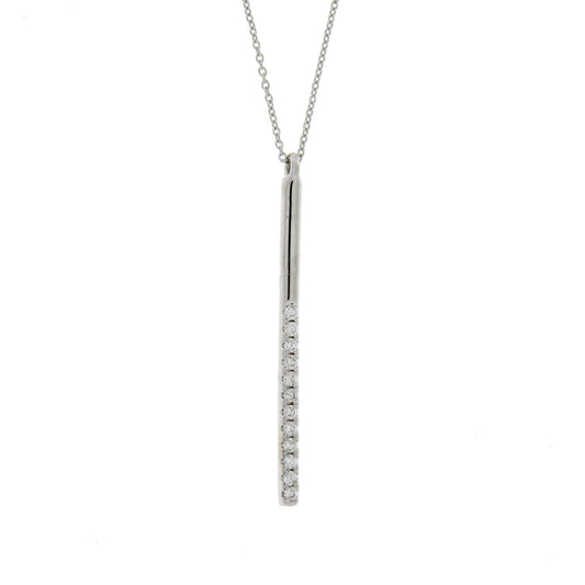 Colgantes de moda de diamante natural de .12 ct de oro blanco de 14 kt