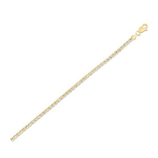 Cadena tipo "Ice Barrel" en oro amarillo de 14k (2.70 mm)