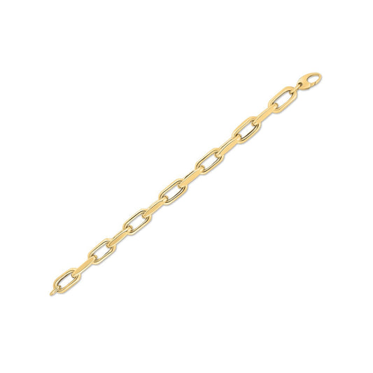 Pulsera de eslabones tipo cable francés de oro amarillo de 14k (9.00 mm)