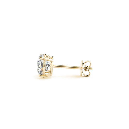 3 cttw Certified IGI Lab Grown Round Diamond Stud Earrings 14k Yellow Gold (G/VS2) - view 2