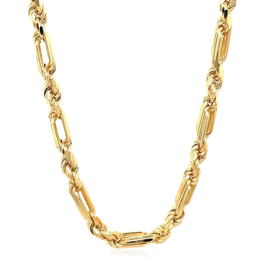 Collar de cadena Figaro de oro amarillo de 14 quilates