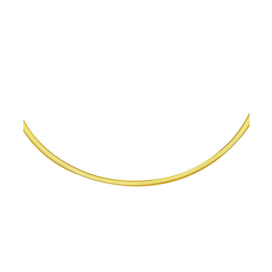 Collar Omega Reversible de Oro Bicolor de 14k y 2.5mm