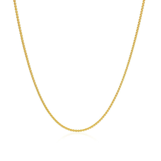 Cadena Trigo de Oro Amarillo de 10k y 1.0mm