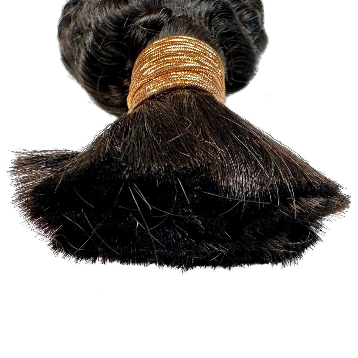 Deep Wave Bulk 100% Human Braiding Hair Luxegan