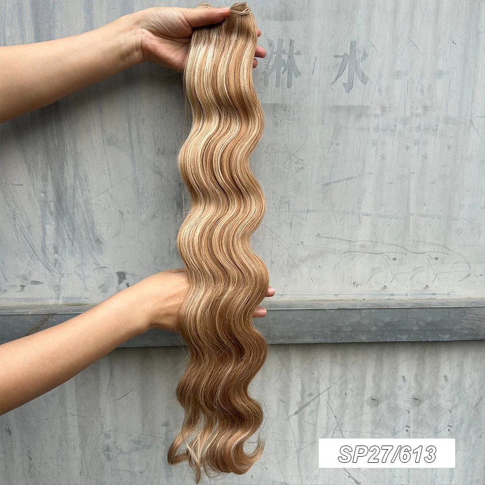 High-Temperature Synthetic Body Wave Hair Extensions – 26 & 30 Inch | Piano & Ombre Colors - view 19