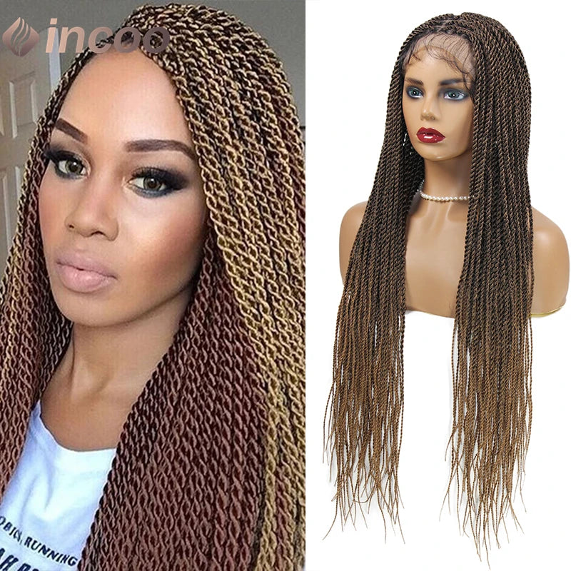 26-40 Inch Faux Locs Twist Wig | Full Lace | Small Box Braids