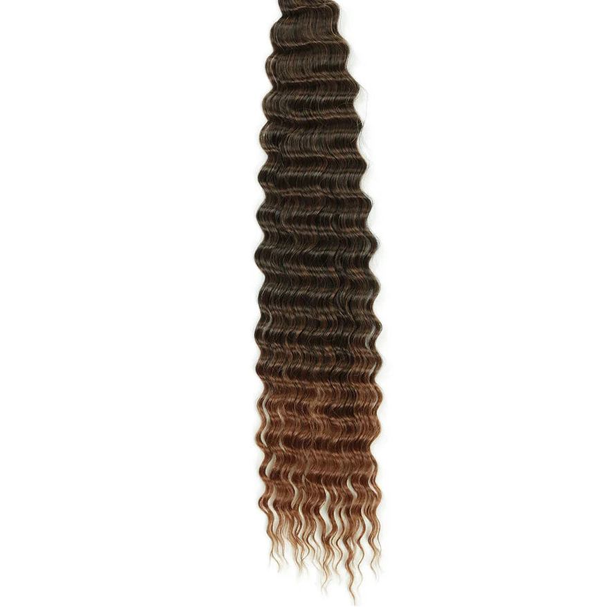 30 Inch Deep Wave Twist Crochet Hair – Synthetic Bohemian Ocean Wave Braiding Hair Extension Luxegan