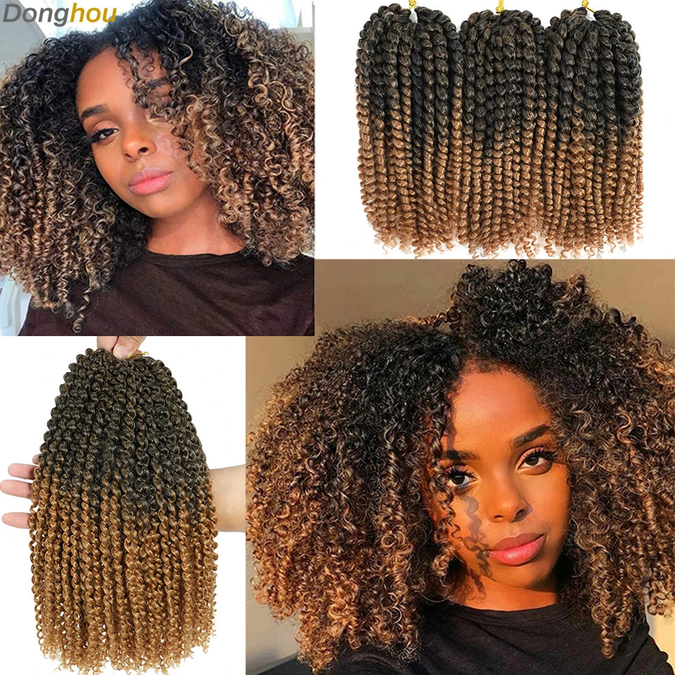 Marlybob Jerry Curl Crochet Hair | 8–12 Inch Curly Braids