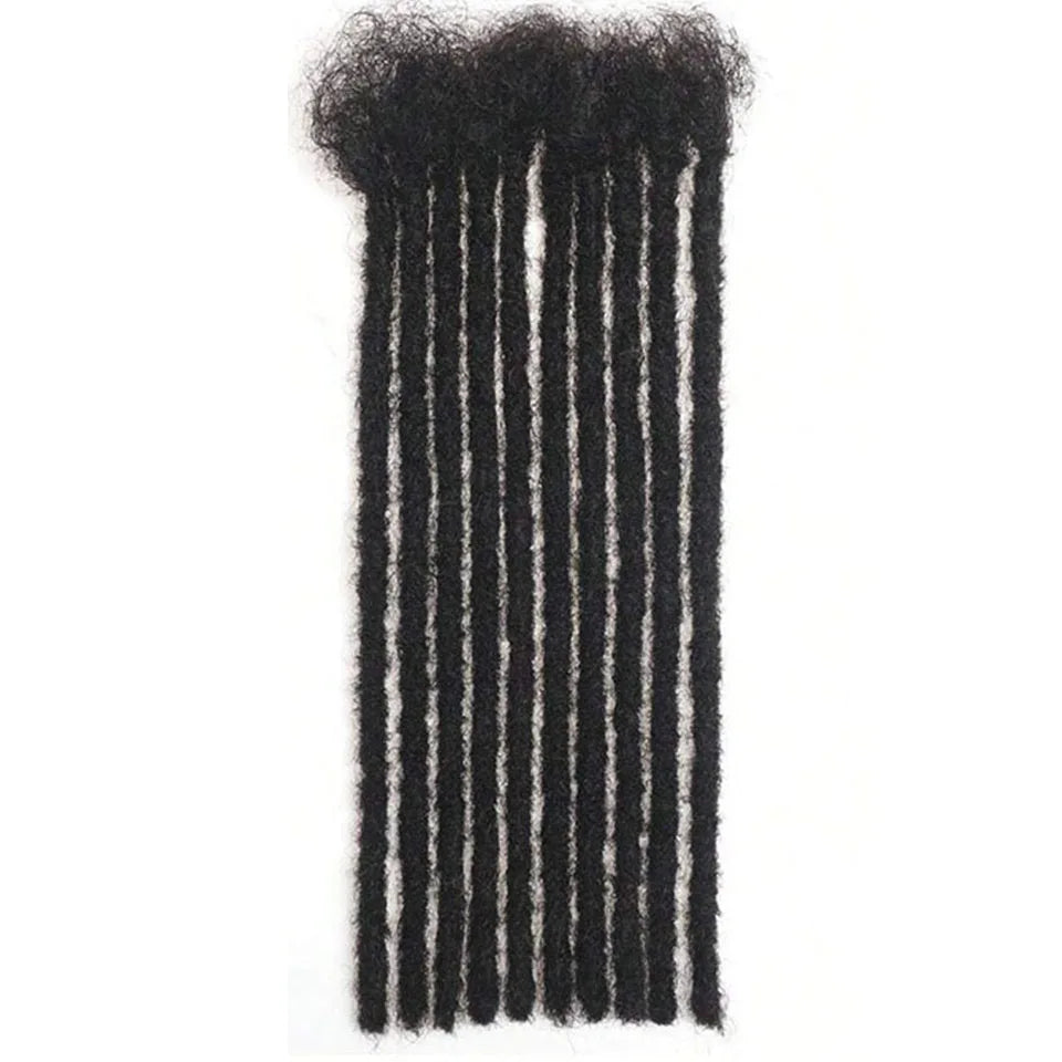 100% Real Human Hair Dreadlock Extensions | 8-14 Inch Colored Remy Locs (20/40/60 Strands, 0.6cm Thickness) Luxegan