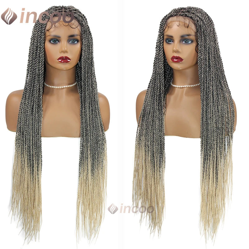 26-40 Inch Faux Locs Twist Wig | Full Lace | Small Box Braids