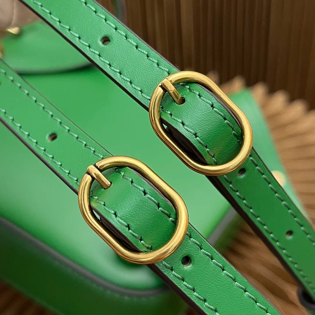 Luxury Genuine Leather Designer Handbag for Women | Large Capacity Retro Circular Shoulder Bag | Simple Style Brand Purse with Elegant Scarf Decoration | Sophisticated Full-Grain Leather Satchel Luxegan