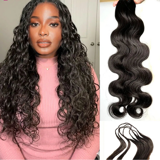 Body Wave Feather Crochet Human Hair | Miracle Knots Boho Braids | 100% Raw Vietnamese Hair Luxegan