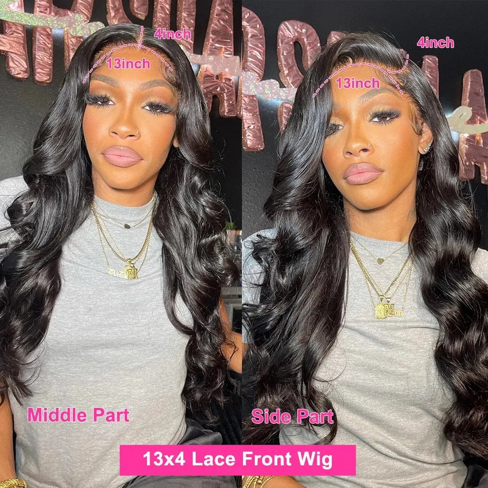 230% High-Density Body Wave Wig | Sophisticated 13x6 HD Transparent Lace Frontal | Elegant "Loose Water Wave" Indian Human Hair | "Dignified" 30–40 Inch Remy Wig for Radiant Versatile Styling Luxegan