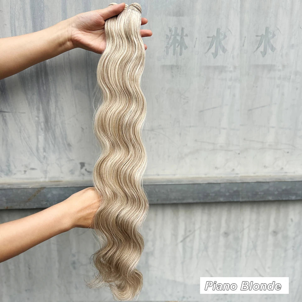 High-Temperature Synthetic Body Wave Hair Extensions – 26 & 30 Inch | Piano & Ombre Colors - view 25