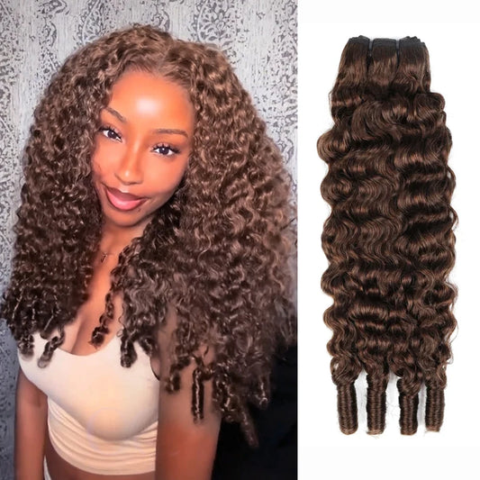 Curly Human Hair Blend Bundles | 14–32 Inch Luxegan
