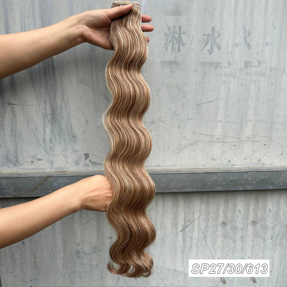 High-Temperature Synthetic Body Wave Hair Extensions – 26 & 30 Inch | Piano & Ombre Colors - view 35