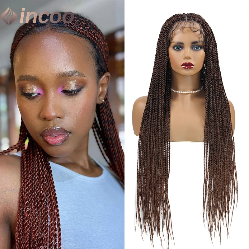 26-40 Inch Senegalese Twist Box Braid Wig | Full Lace | Faux Locs