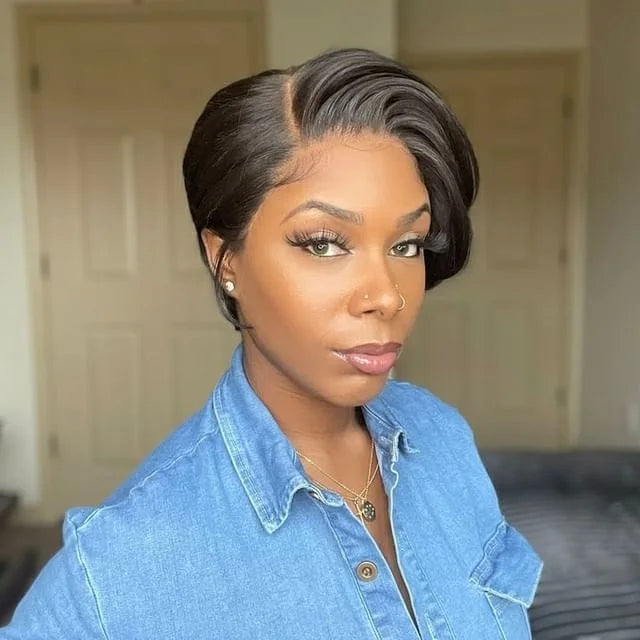 250% Density Short Pixie Cut Wig | Sophisticated 13x4 Skinlike Real HD Lace Frontal | Elegant - view 2