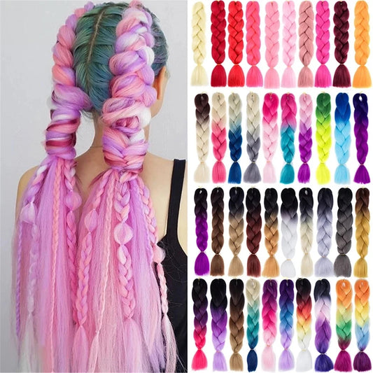 Ombre Jumbo Braiding Hair | Kanekalon Synthetic | 95+ Colours | 24 Inches