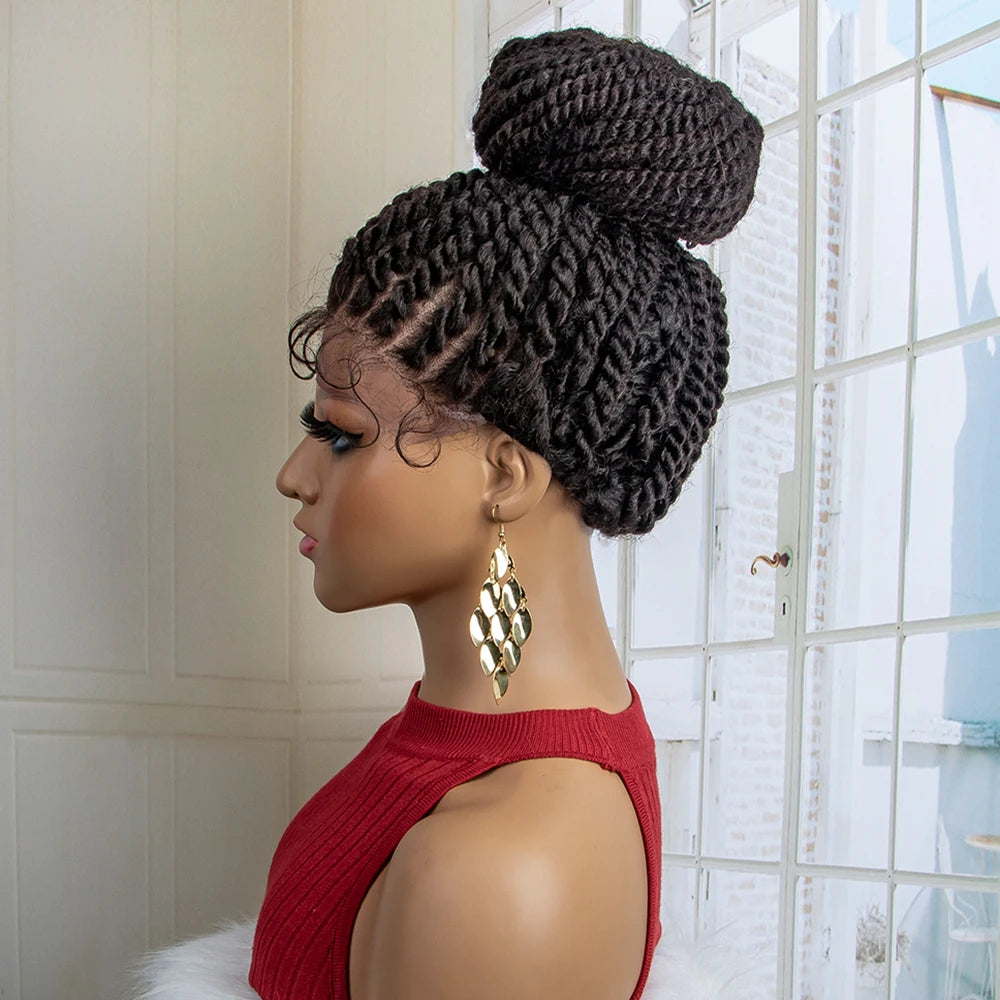 New Arrival Bun Braided Wig | Lace Front Updo with Baby Hair Luxegan