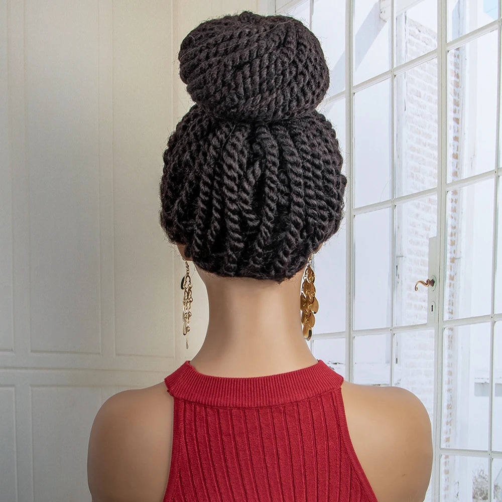 New Arrival Bun Braided Wig | Lace Front Updo with Baby Hair Luxegan