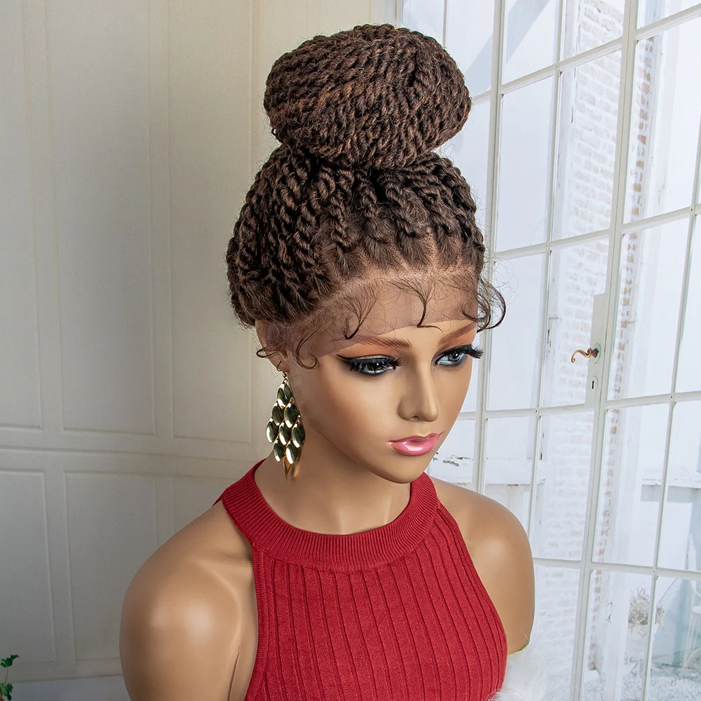 New Arrival Bun Braided Wig | Lace Front Updo with Baby Hair Luxegan