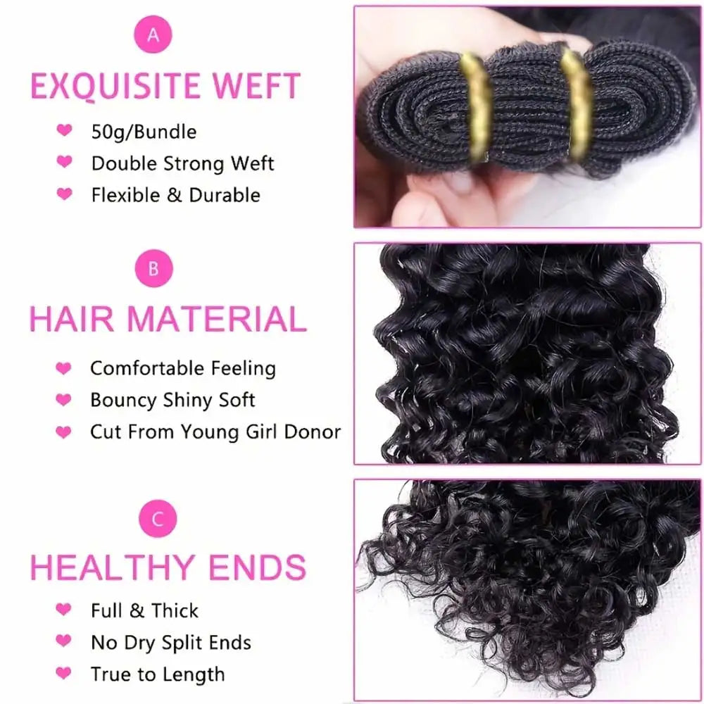 Water Wave Brazilian Human Hair Bundles | Sophisticated "Curly Weaving" Silhouette | Elegant 28-32 Inch Remy Hair Extensions | "Dignified" Natural Loose Deep Wave Bundles for Radiant Versatile Styling Luxegan