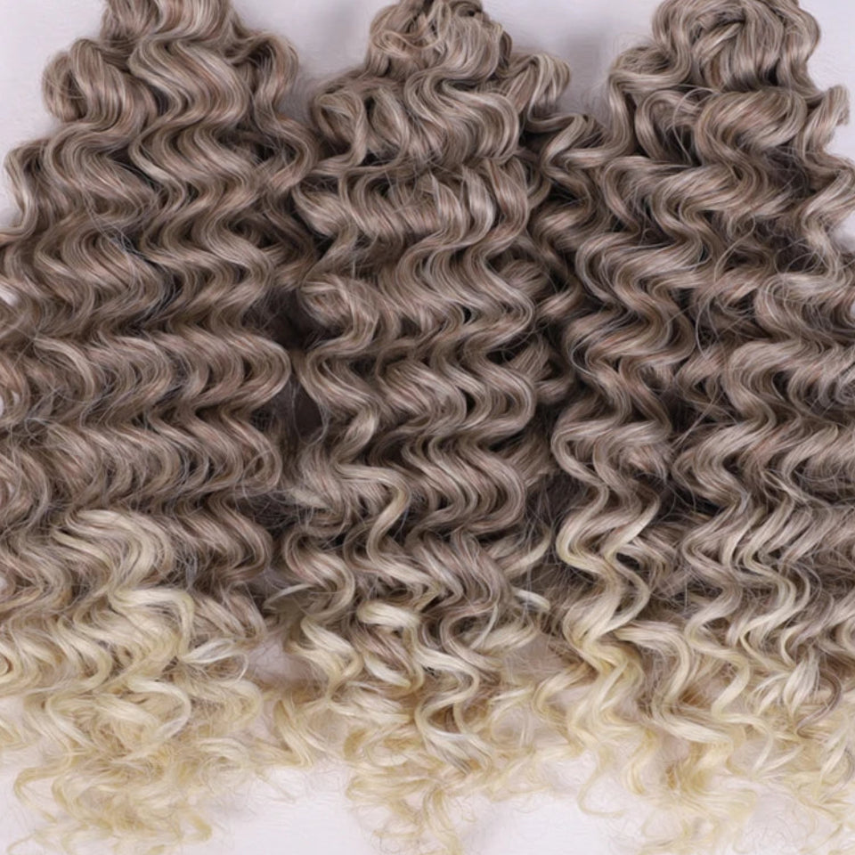 Curly Wave Synthetic Crochet Hair | 12 Inch Luxegan