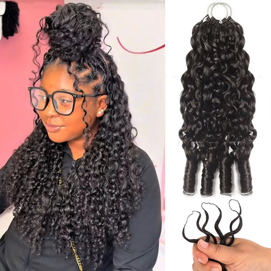 Curly Feathered Crochet Hair | Boho Braiding Extensions Luxegan