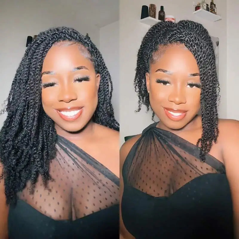 10"-22" Brazilian Remy Afro Kinky Bulk Human Hair for Braiding | 50g Natural Black Dreadlock & Twist Hair Luxegan