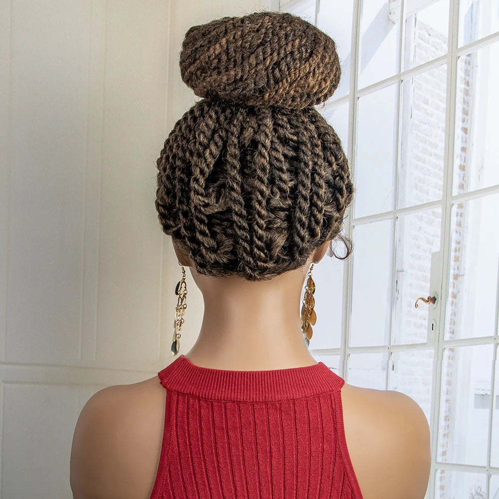 New Arrival Bun Braided Wig | Lace Front Updo with Baby Hair Luxegan