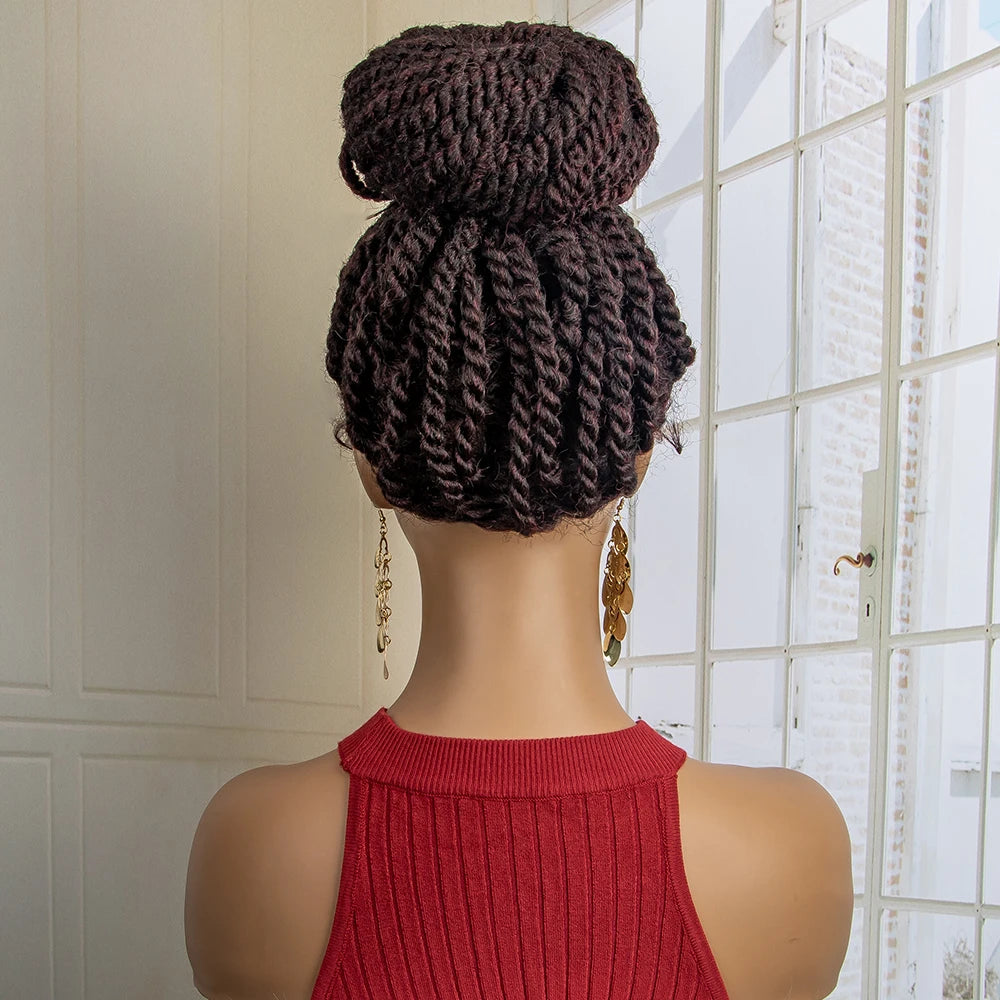 New Arrival Bun Braided Wig | Lace Front Updo with Baby Hair Luxegan