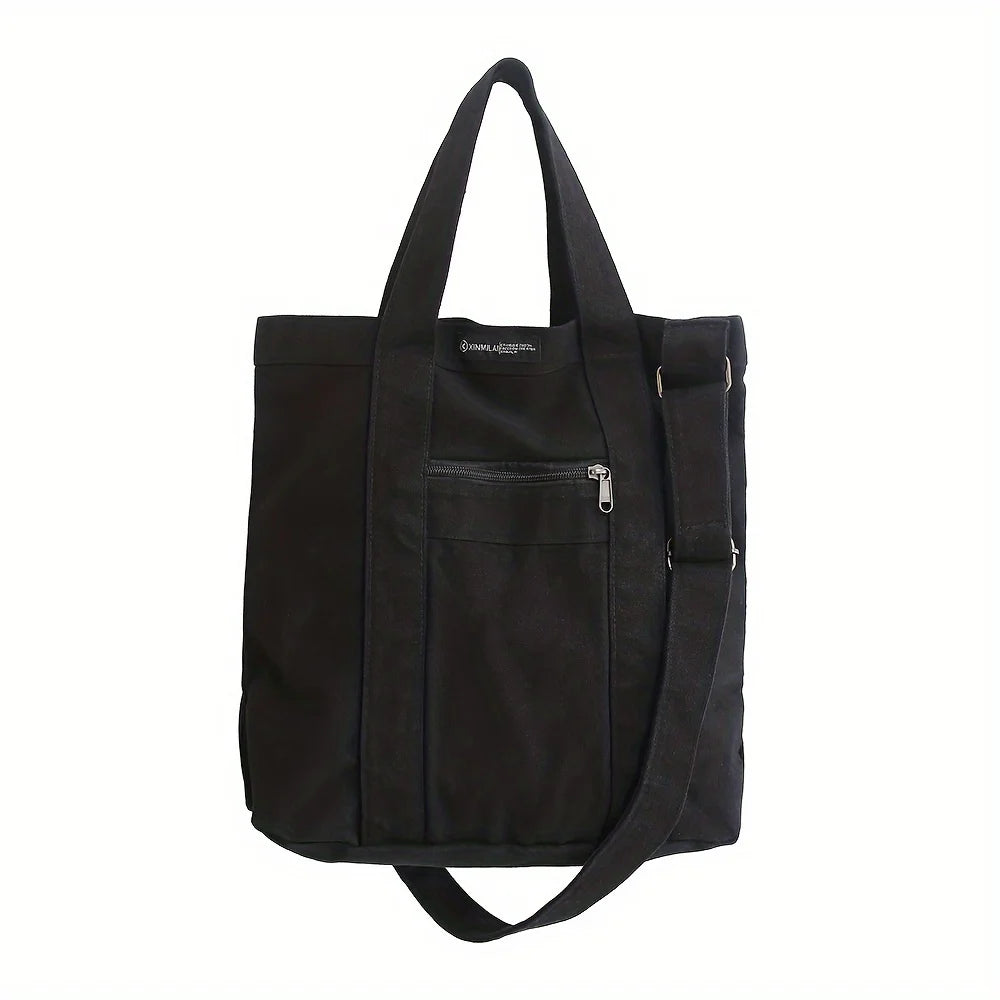 Retro Day Canvas Bag | Unisex Leisure Commuter & Solid Color Shoulder Bag Luxegan