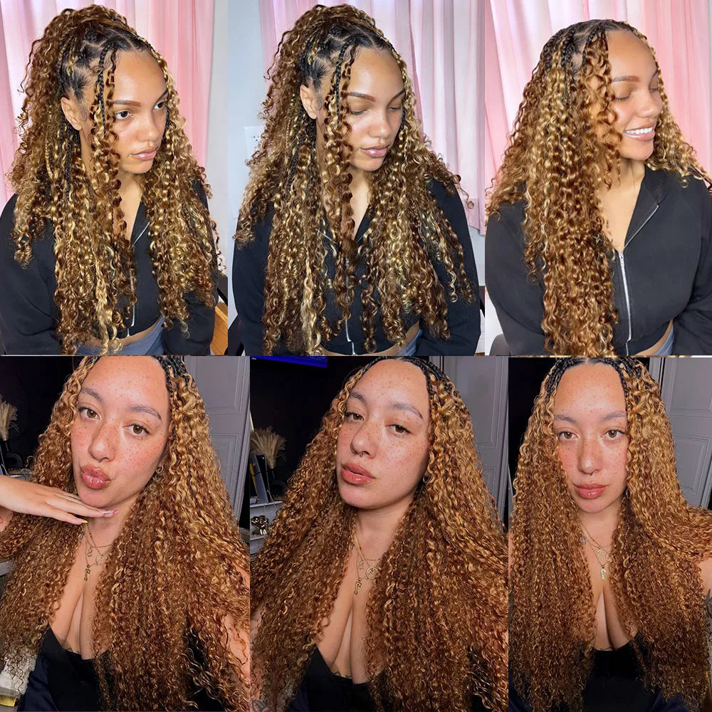 Burmese Curly Miracle Knots Crochet Human Hair Extensions – Feather Knotless Braiding Hair 10–24 - view 7