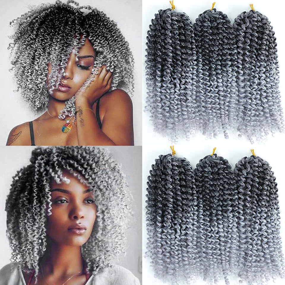 Marlybob Jerry Curl Crochet Hair | 8–12 Inch Curly Braids