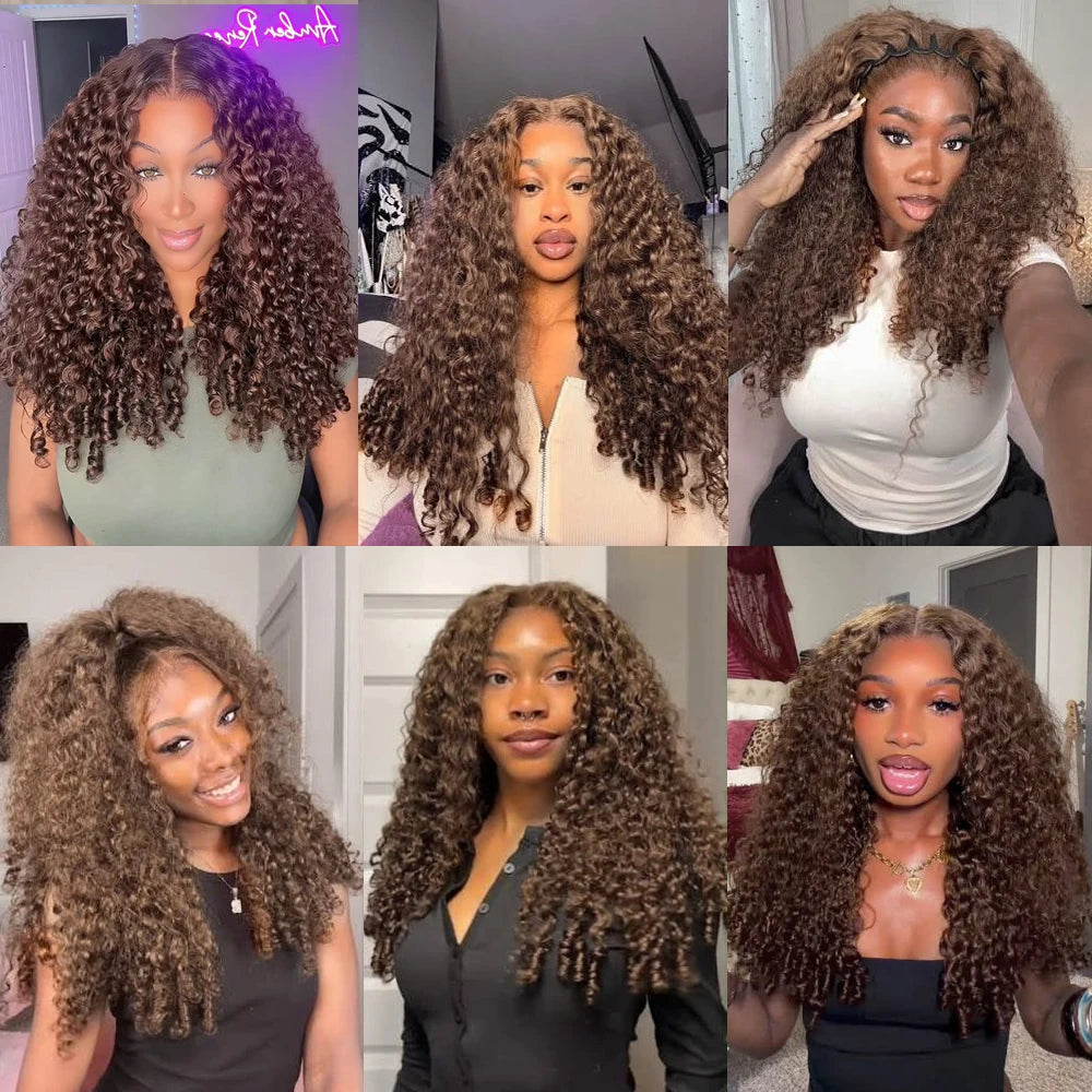 Curly Human Hair Blend Bundles | 14–32 Inch Luxegan