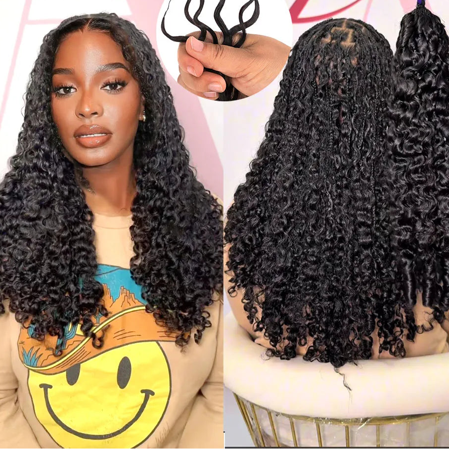 Curly Feathered Crochet Hair | Boho Braiding Extensions Luxegan