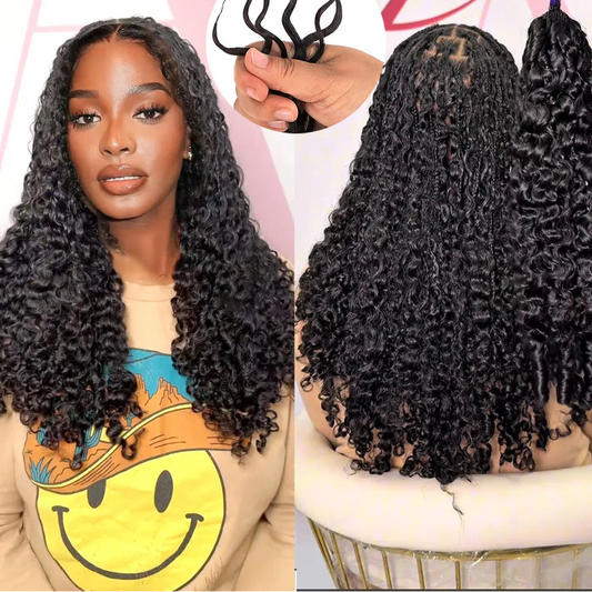 Curly Feathered Crochet Hair | Boho Braiding Extensions Luxegan