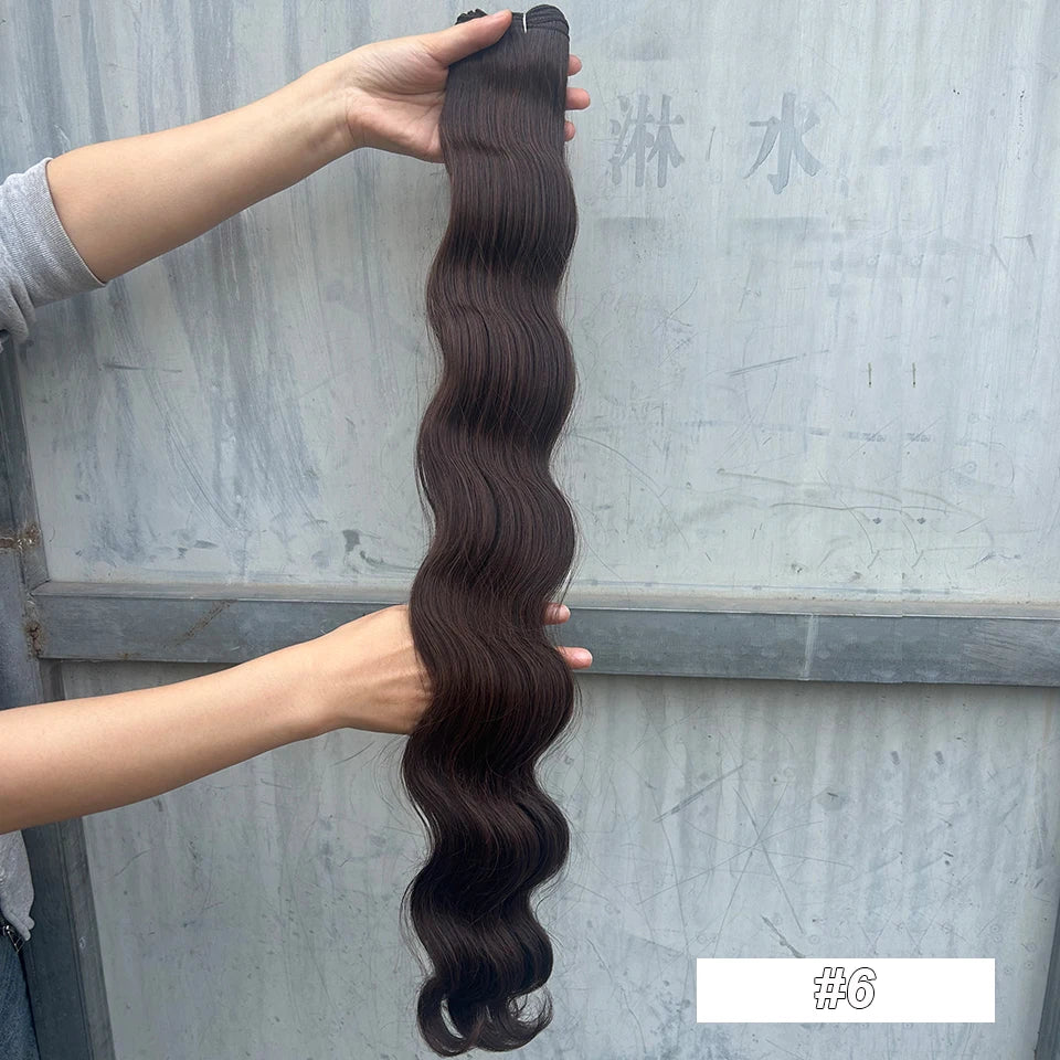 High-Temperature Synthetic Body Wave Hair Extensions – 26 & 30 Inch | Piano & Ombre Colors - view 16