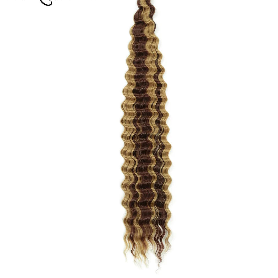 30 Inch Deep Wave Twist Crochet Hair – Synthetic Bohemian Ocean Wave Braiding Hair Extension Luxegan