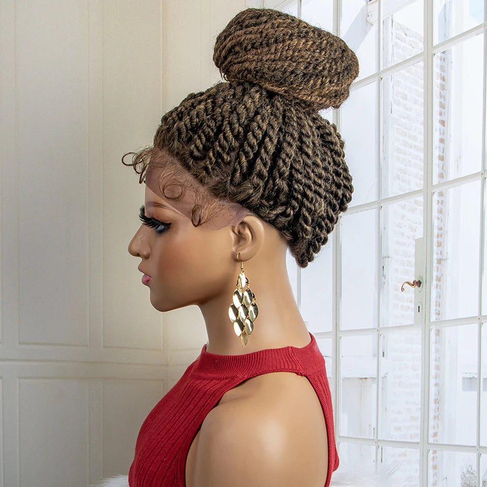 New Arrival Bun Braided Wig | Lace Front Updo with Baby Hair Luxegan