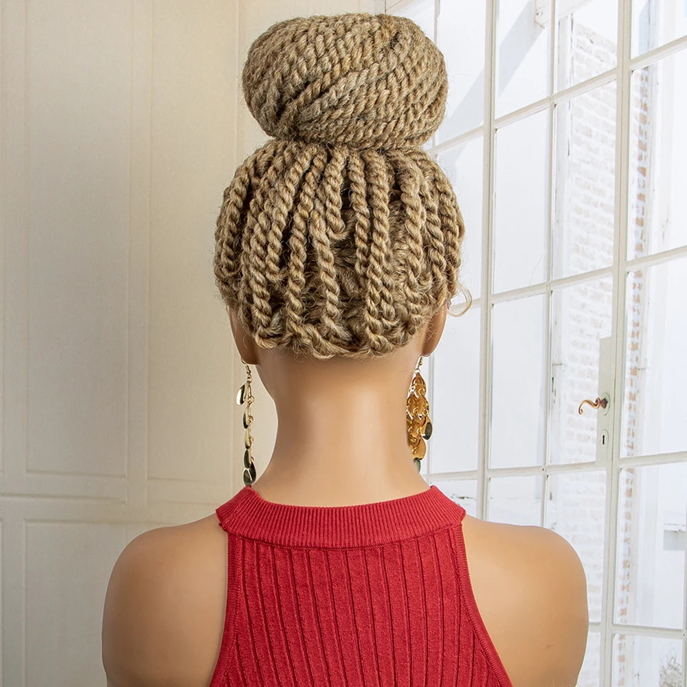 New Arrival Bun Braided Wig | Lace Front Updo with Baby Hair Luxegan