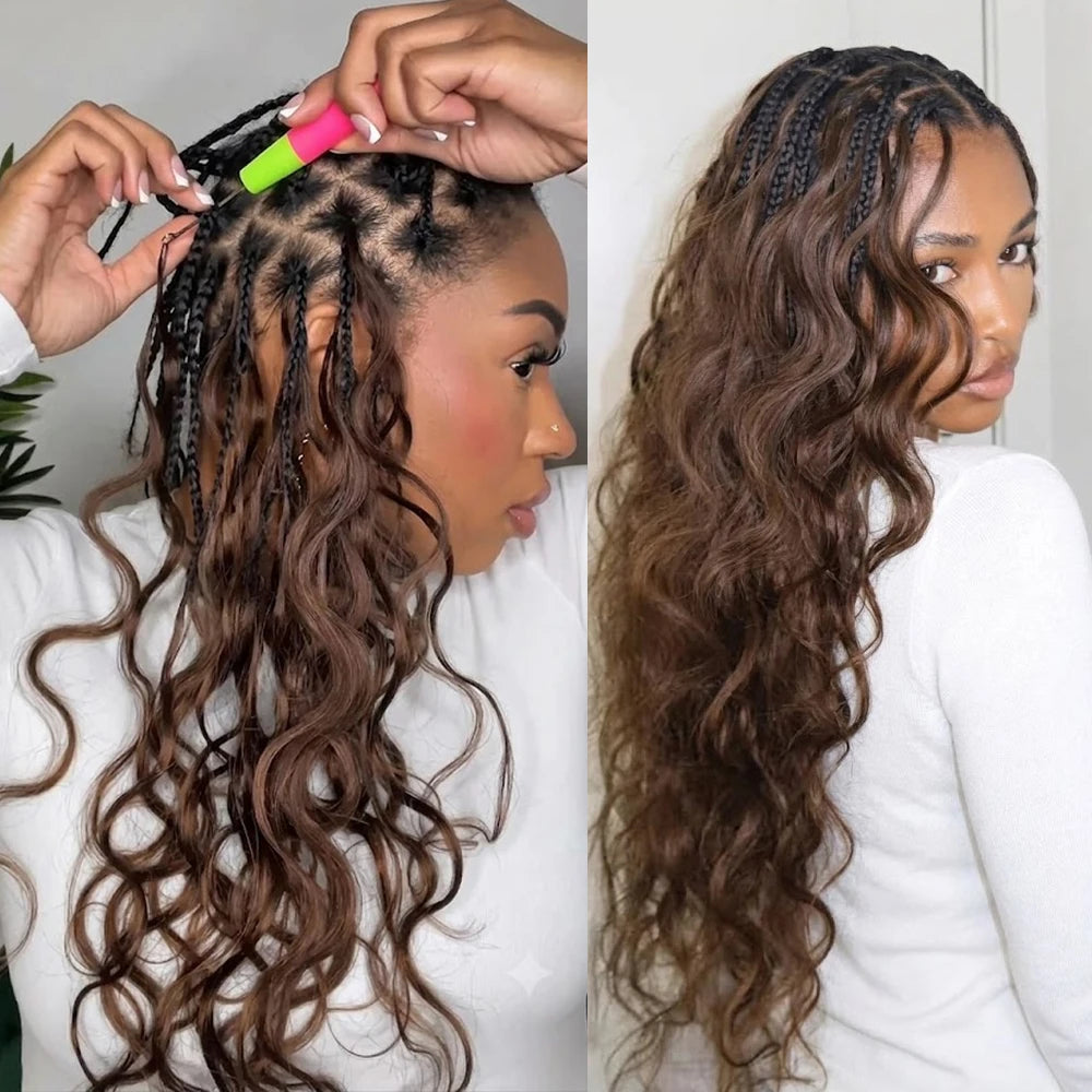 Feathered Human Crochet Hair – 100% Vietnamese Raw Human Hair | Body Wave | Miracle Knots | 10–24 - view 4