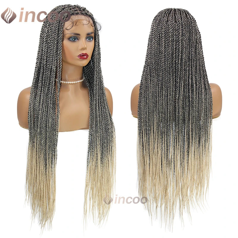26-40 Inch Senegalese Twist Box Braid Wig | Full Lace | Faux Locs