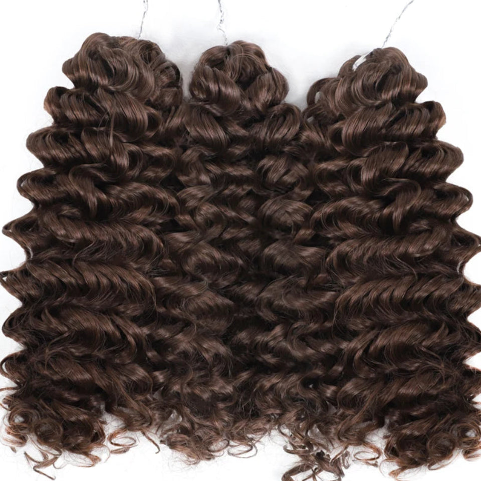 Curly Wave Synthetic Crochet Hair | 12 Inch Luxegan