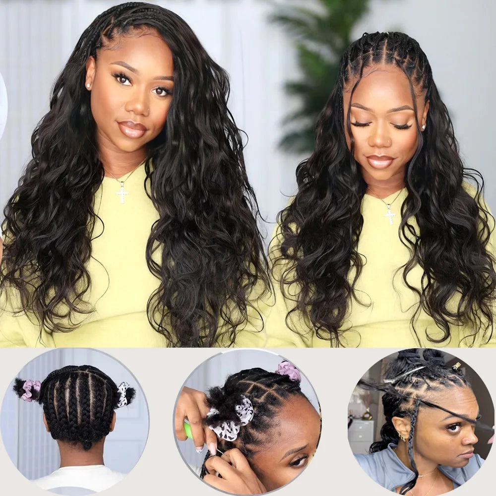 Body Wave Feathered Miracle Knots Crochet Human Hair – Boho Braids | 100% Human Hair | 14–24in - view 2