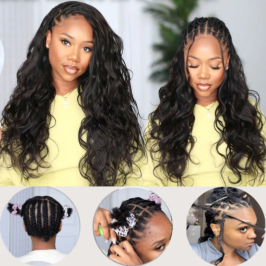 Body Wave Feathered Miracle Knots Crochet Human Hair – Boho Braids | 100% Human Hair | 14–24in - view 2