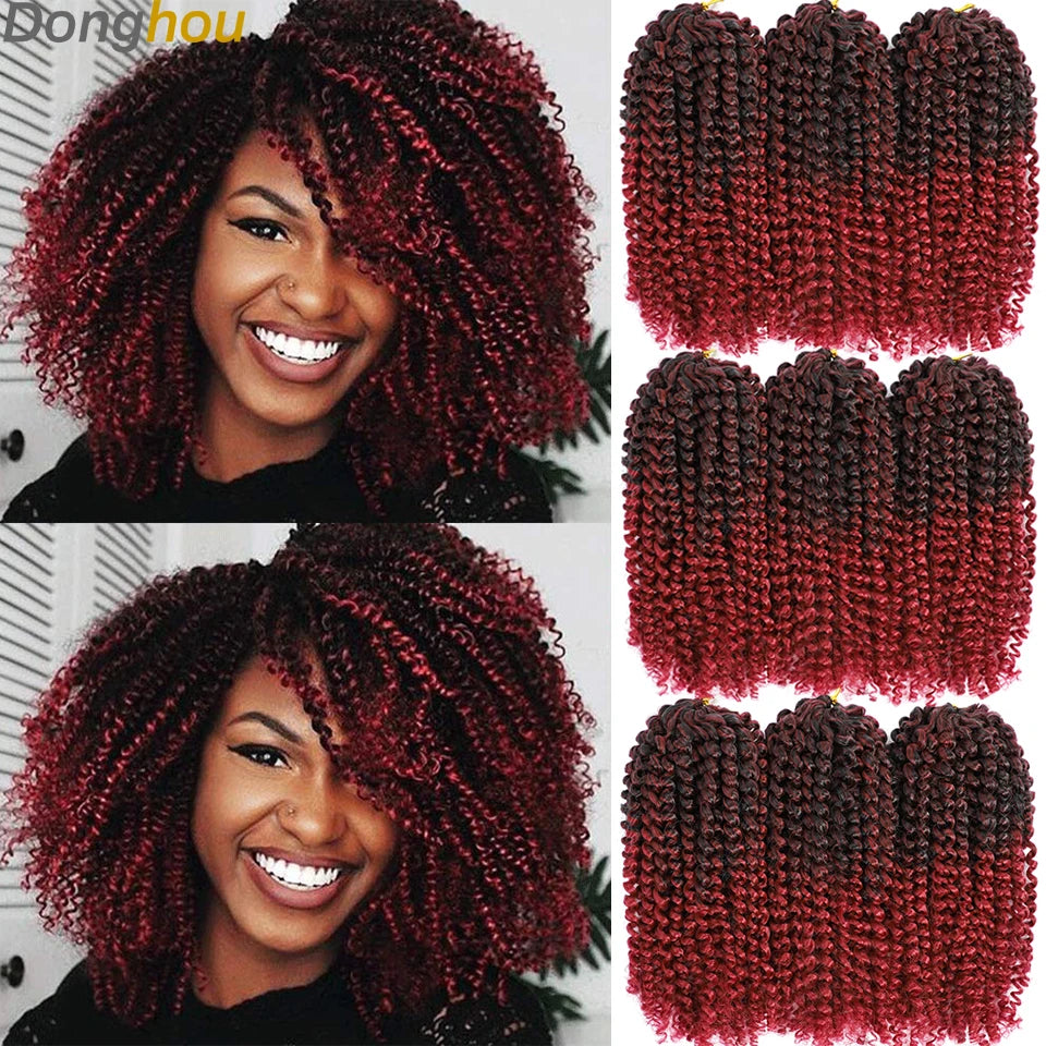 Marlybob Jerry Curl Crochet Hair | 8–12 Inch Curly Braids